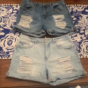 Denim shorts